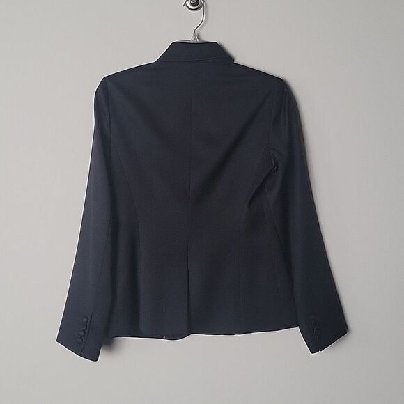 NEW J Crew SZ 2 Wool Black Blazer Jacket Academia Office Preppy VTG Y2K Tuxedo - Picture 8 of 15